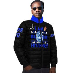 Zeta Phi Beta Black History Padded Jacket 01, African Padded Jacket For Men Women