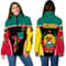 Mozambique Active Flag Women Padded Jacket, African Padded Jacket For Men Women