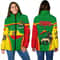 Ethiopia Lion Active Flag Women Padded Jacket, African Padded Jacket For Men Women