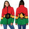 Ethiopia Flag and Map New Women Padded Jacket, African Padded Jacket For Men Women