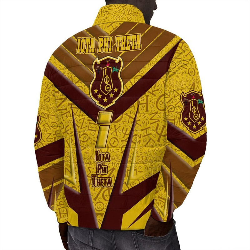 Iota Phi Theta Sporty Style Padded Jacket, African Padded Jacket For Men Women