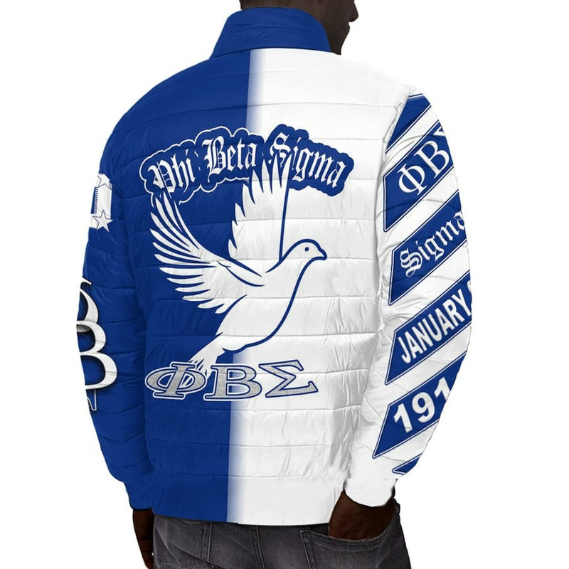 Phi Beta Sigma Unique Padded Jacket, African Padded Jacket For Men Women