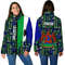 Lesotho Women's Padded Jacket Kente Pattern, African Padded Jacket For Men Women