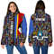 Eswatini Women's Padded Jacket Kente Pattern, African Padded Jacket For Men Women