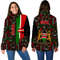Kenya Women's Padded Jacket Kente Pattern, African Padded Jacket For Men Women