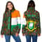 Ivory Coast Women's Padded Jacket Kente Pattern, African Padded Jacket For Men Women