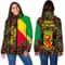 Republic of the Congo Women's Padded Jacket Kente Pattern, African Padded Jacket For Men Women