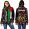 Western Sahara Women's Padded Jacket Kente Pattern, African Padded Jacket For Men Women