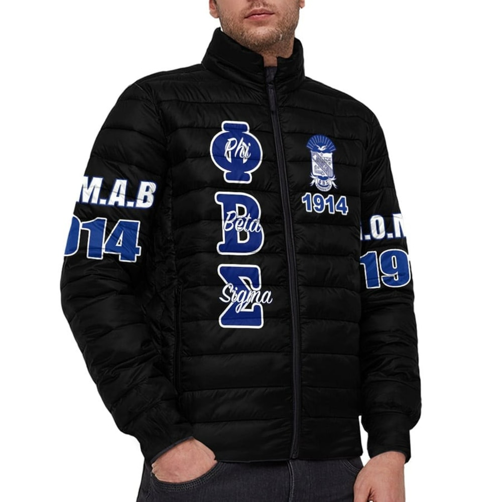 Phi Beta Sigma Coffin Dance Padded Jacket, African Padded Jacket For Men Women