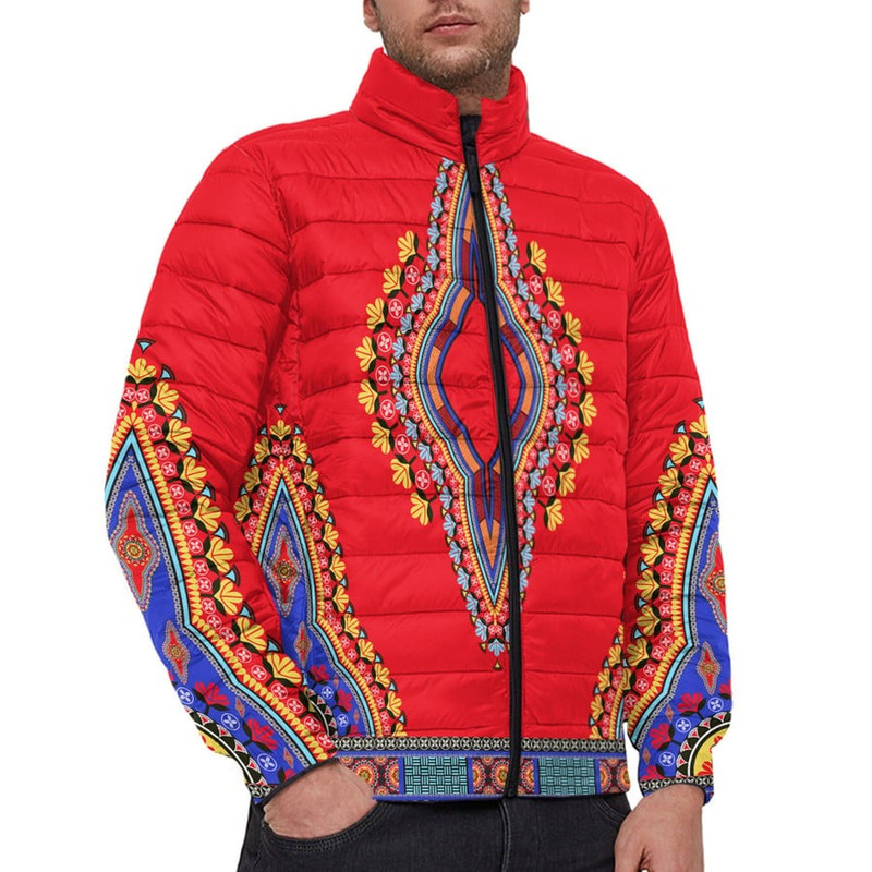 Neck Dashiki Africa - Padded Jacket, African Padded Jacket For Men Women