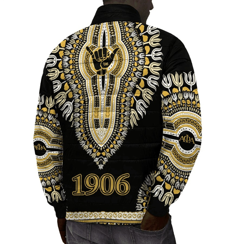 Alpha Phi Alpha Dashiki Padded Jackets, African Padded Jacket For Men Women