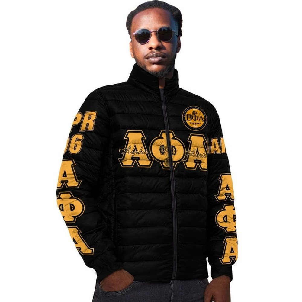 Alpha Phi Alpha - Beta Phi Lambda Padded Jacket, African Padded Jacket For Men Women