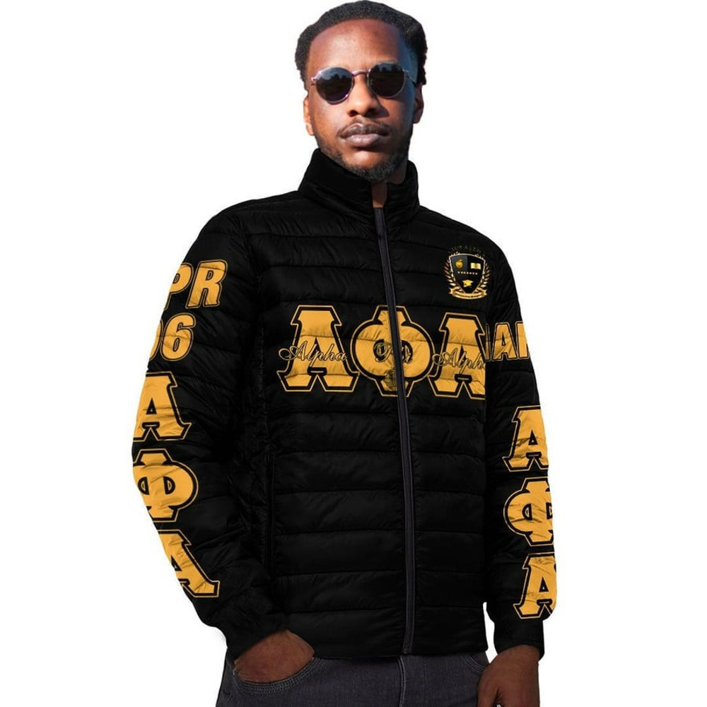 Alpha Phi Alpha - Club Alpha Padded Jacket, African Padded Jacket For Men Women