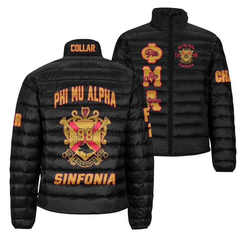 (Custom) Phi Mu Alpha Sinfonia Padded Jackets, African Padded Jacket For Men Women