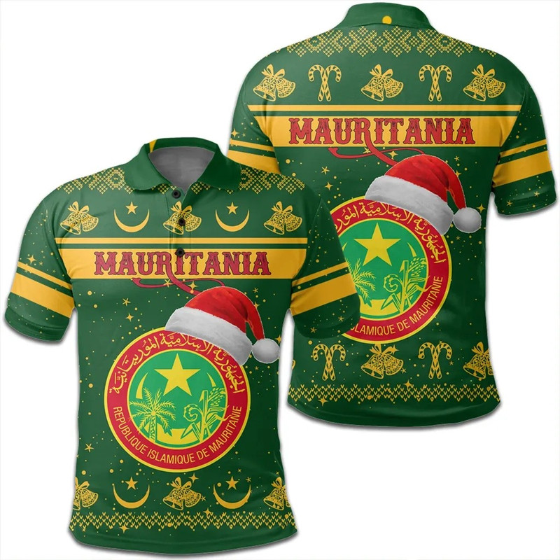 Mauritania Polo Shirt Christmas, African Polo Shirt For Men Women