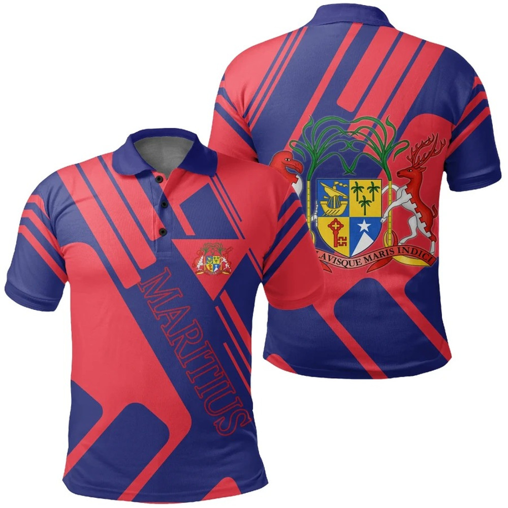 Mauritius Polo Shirt Rockie Style, African Polo Shirt For Men Women