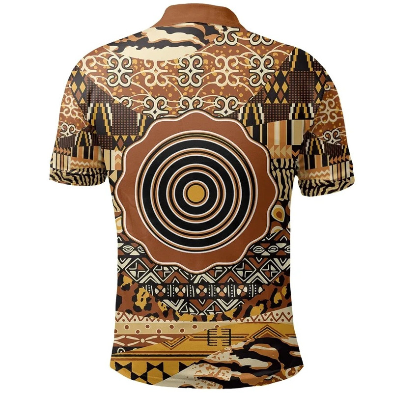 Adinkrahene Polo Shirt Leo Style, African Polo Shirt For Men Women