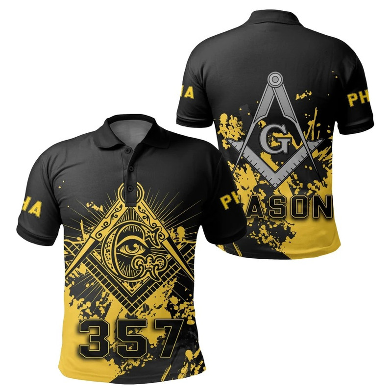 Prince Hall Freemasonry Polo Shirt - Spaint Style, African Polo Shirt For Men Women