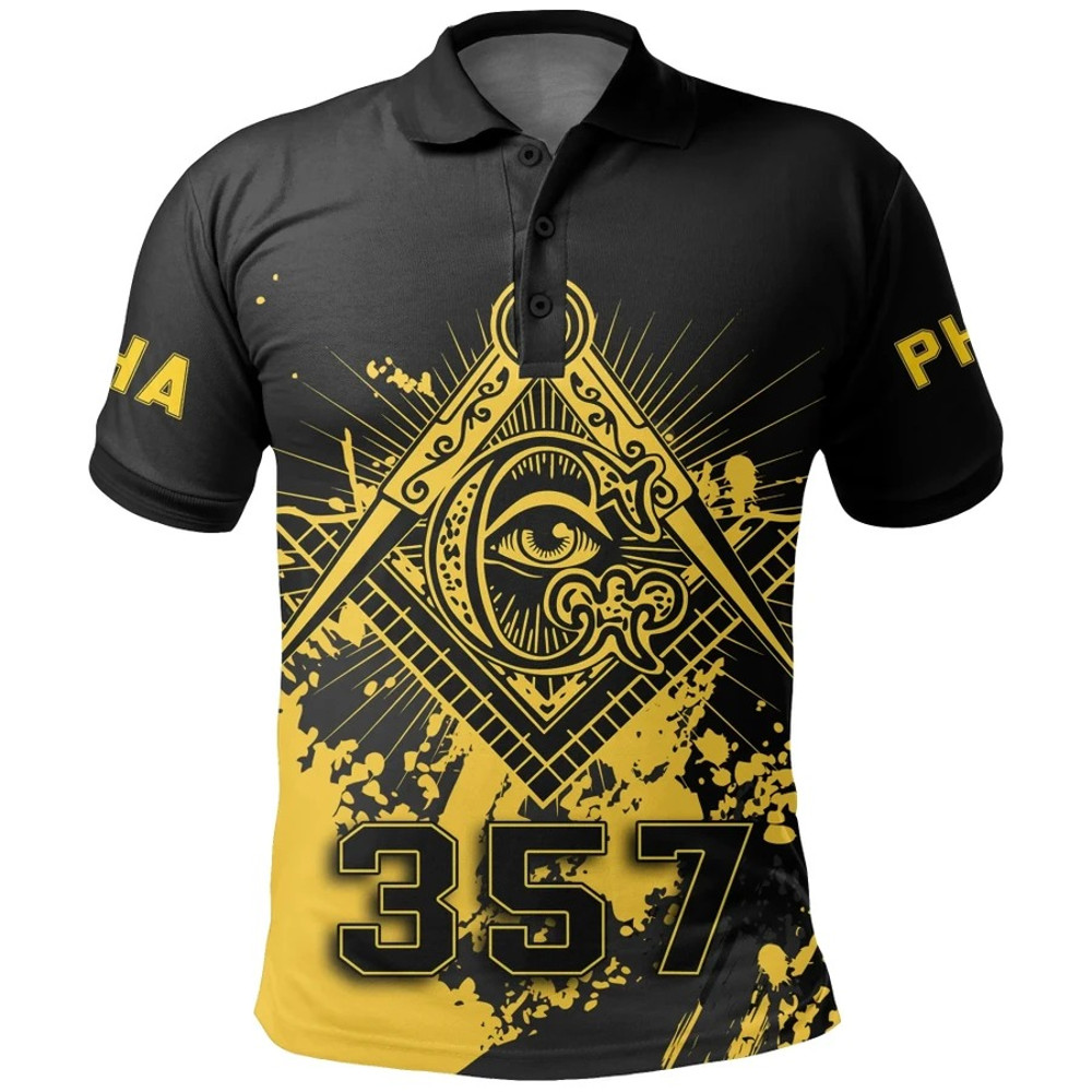 Prince Hall Freemasonry Polo Shirt - Spaint Style, African Polo Shirt For Men Women