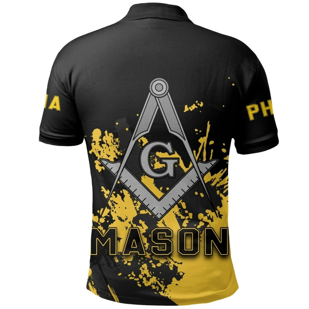 Prince Hall Freemasonry Polo Shirt - Spaint Style, African Polo Shirt For Men Women
