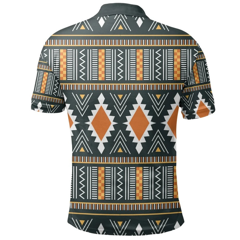 Kente Ashanti Geometric Polo Shirt, African Polo Shirt For Men Women