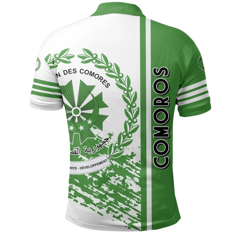 Comoros Quarter Style Polo Shirt, African Polo Shirt For Men Women