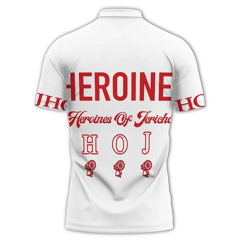 White Heroines Of Jericho Polo Shirt, African Polo Shirt For Men Women