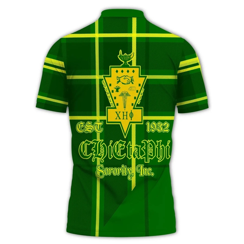 Chi Eta Phi Burberr Style Polo Shirt, African Polo Shirt For Men Women