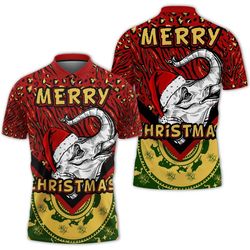 christmas elephant women polo shirt, african polo shirt for men women