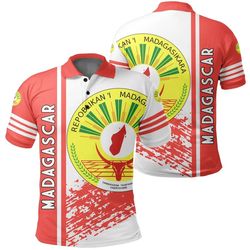 madagascar quarter style polo shirt, african polo shirt for men women