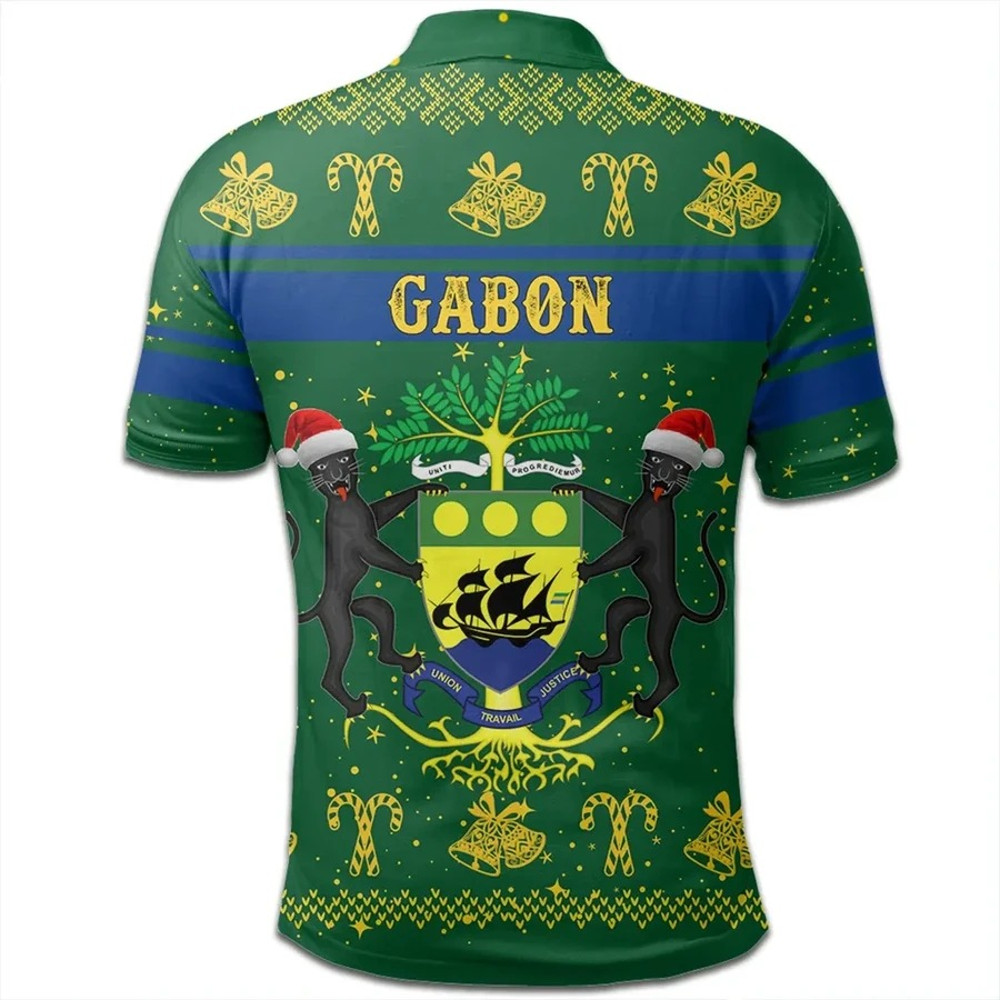 Gabon Polo Shirt Christmas, African Polo Shirt For Men Women