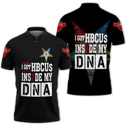 order of the eastern star hbcu dna polo shirt, african polo shirt for men women