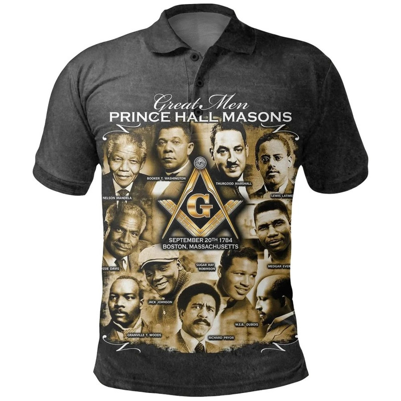 Prince Hall Freemasonry Dropi Polo Shirt, African Polo Shirt For Men Women