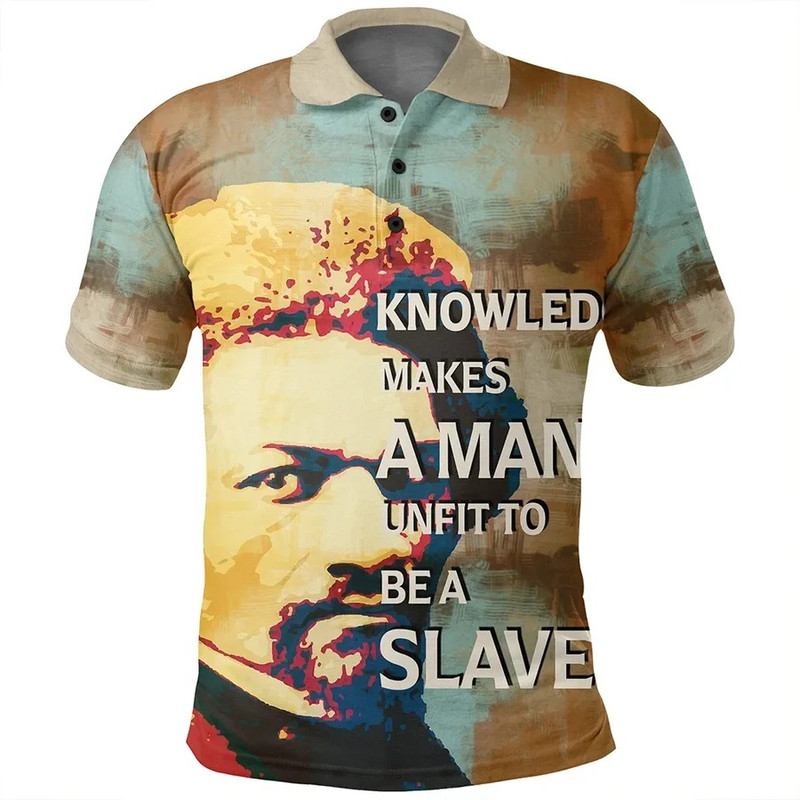 Frederick Douglass Quote Paint Mix Polo Shirt, African Polo Shirt For Men Women