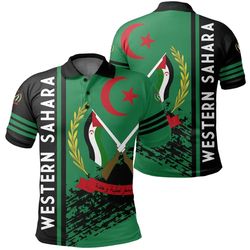 western sahara quarter style polo shirt, african polo shirt for men women