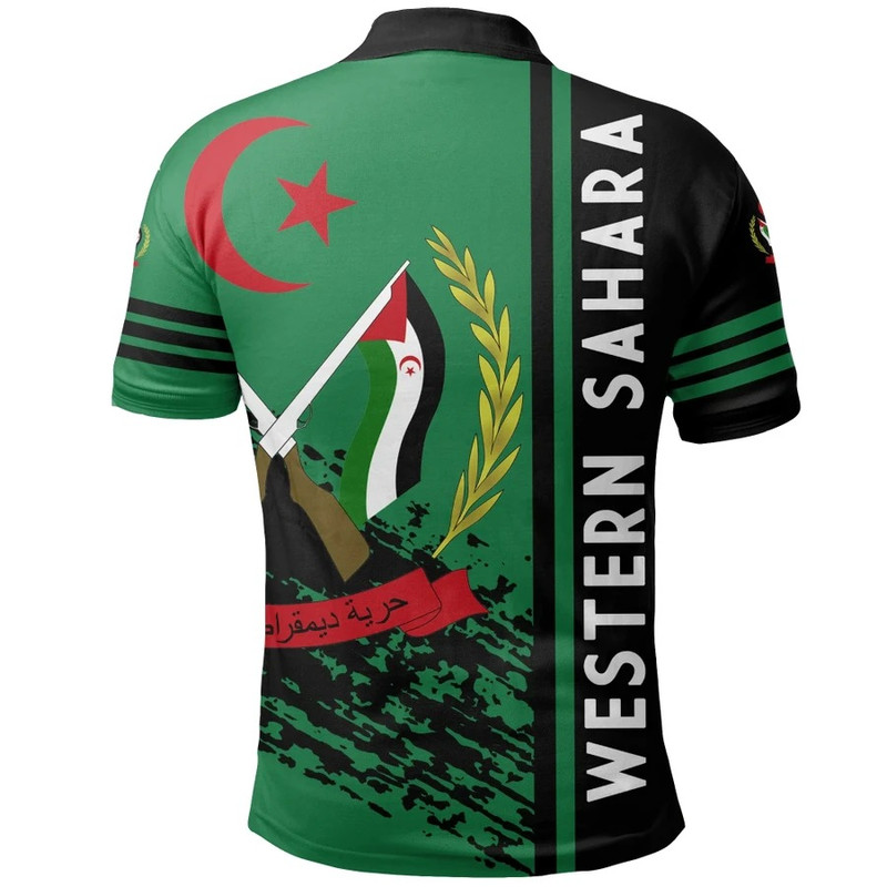 Western Sahara Quarter Style Polo Shirt, African Polo Shirt For Men Women