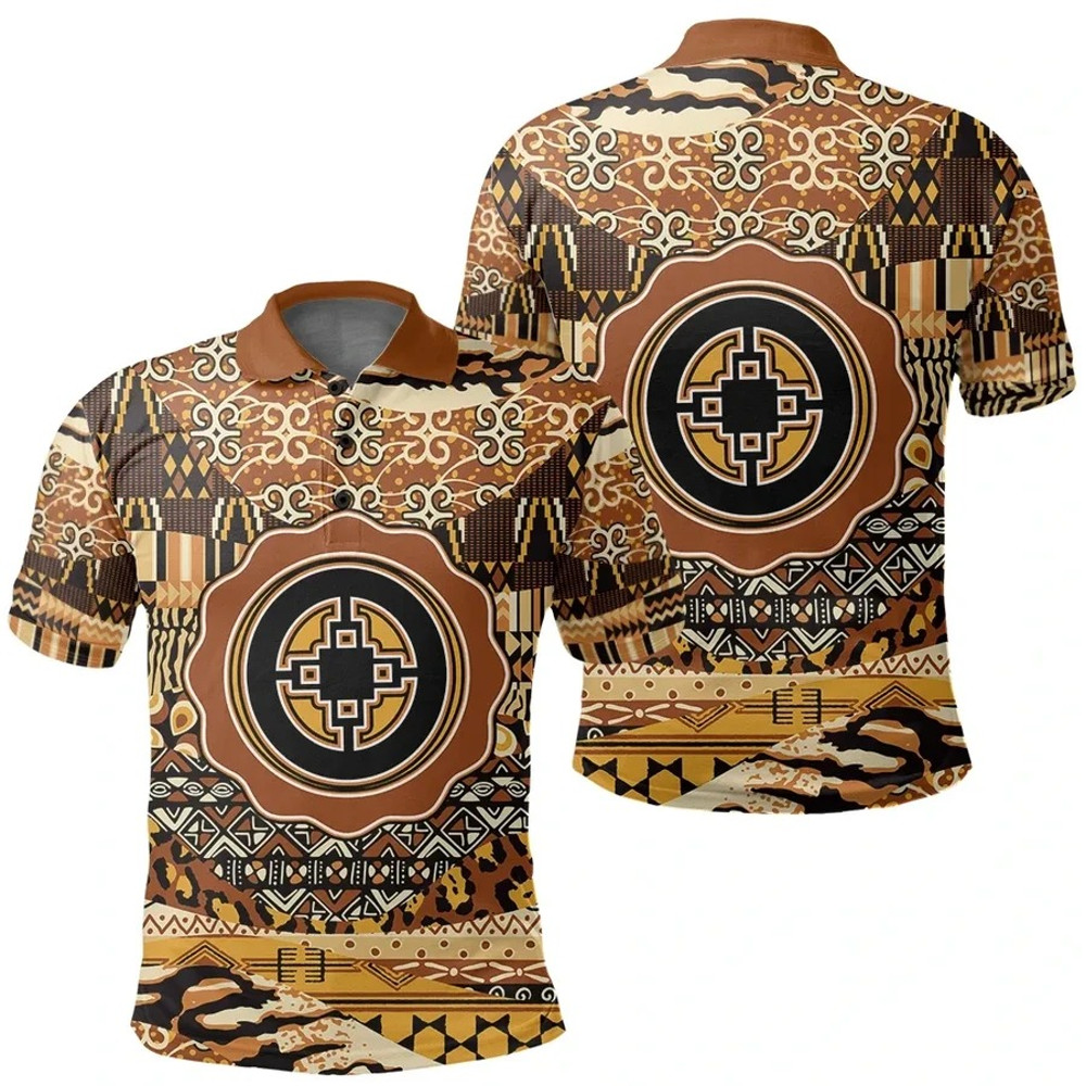 Dame Dame Polo Shirt Leo Style, African Polo Shirt For Men Women
