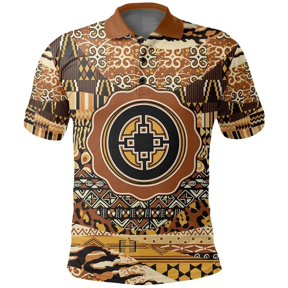 Dame Dame Polo Shirt Leo Style, African Polo Shirt For Men Women