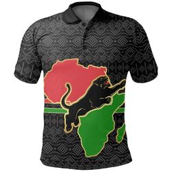 african panther 12 dropi polo shirt, african polo shirt for men women