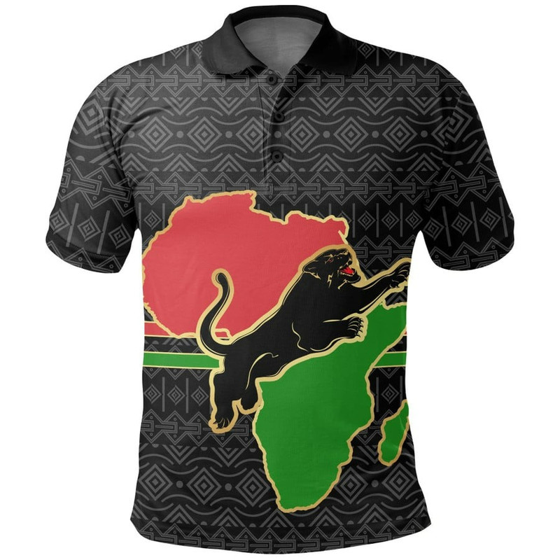 African Panther 12 Dropi Polo Shirt, African Polo Shirt For Men Women