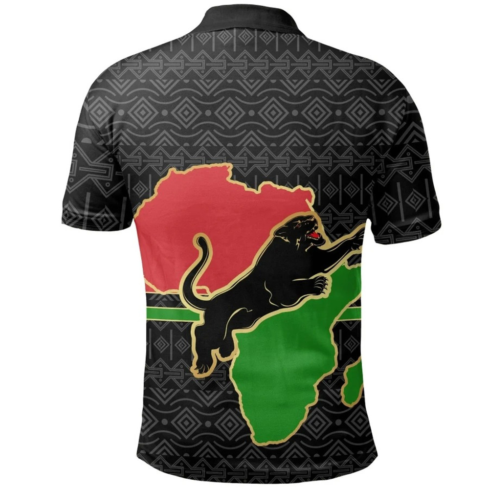 African Panther 12 Dropi Polo Shirt, African Polo Shirt For Men Women