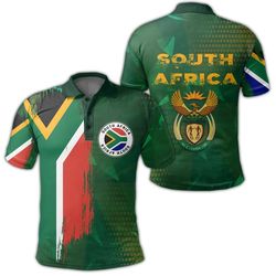 south africa flag polo shirt - fid style, african polo shirt for men women