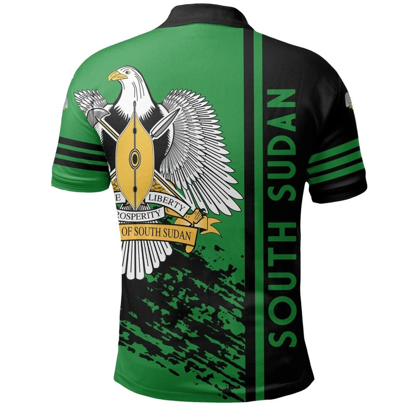 South Sudan Quarter Style Polo Shirt, African Polo Shirt For Men Women