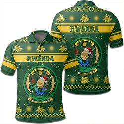 rwanda polo shirt christmas, african polo shirt for men women