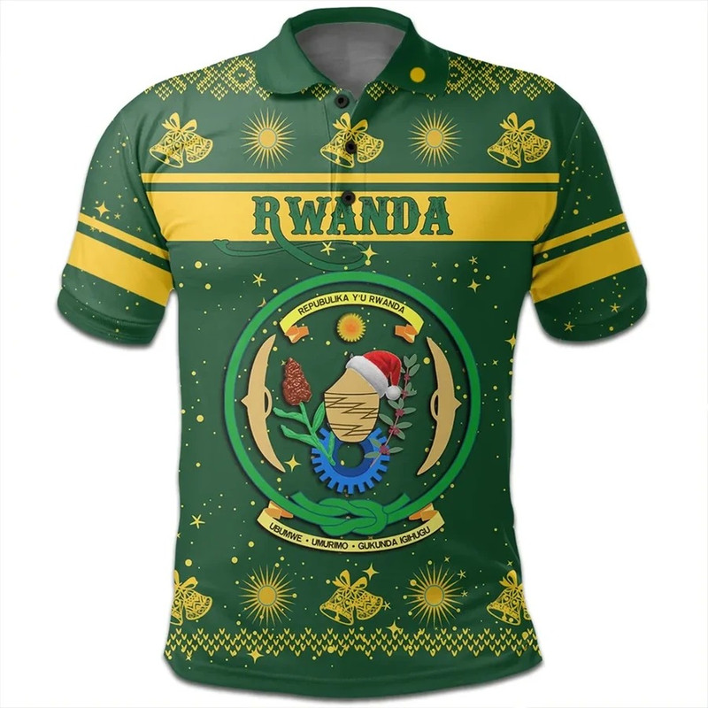 Rwanda Polo Shirt Christmas, African Polo Shirt For Men Women