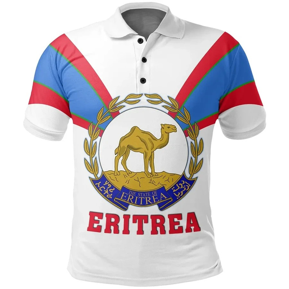 Eritrea Polo Shirt Tusk Style, African Polo Shirt For Men Women