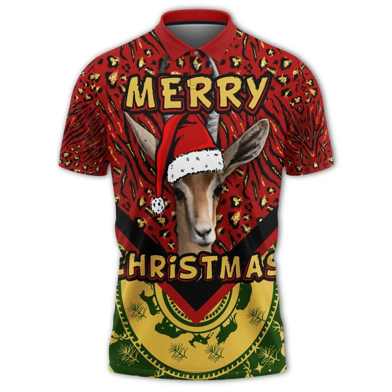 Christmas Gazelle Women Polo Shirt, African Polo Shirt For Men Women