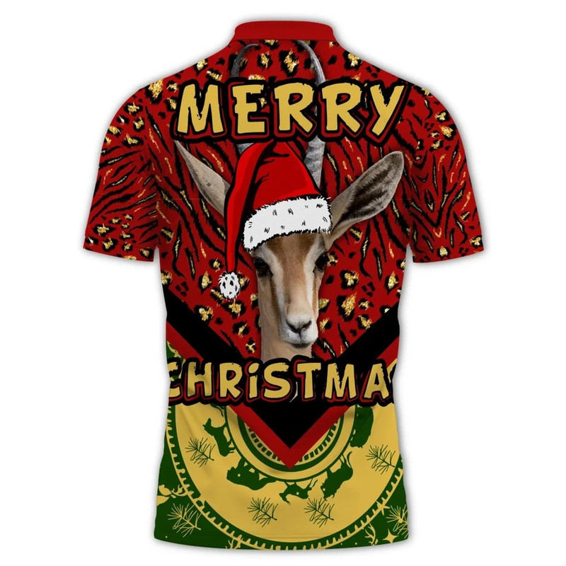 Christmas Gazelle Women Polo Shirt, African Polo Shirt For Men Women