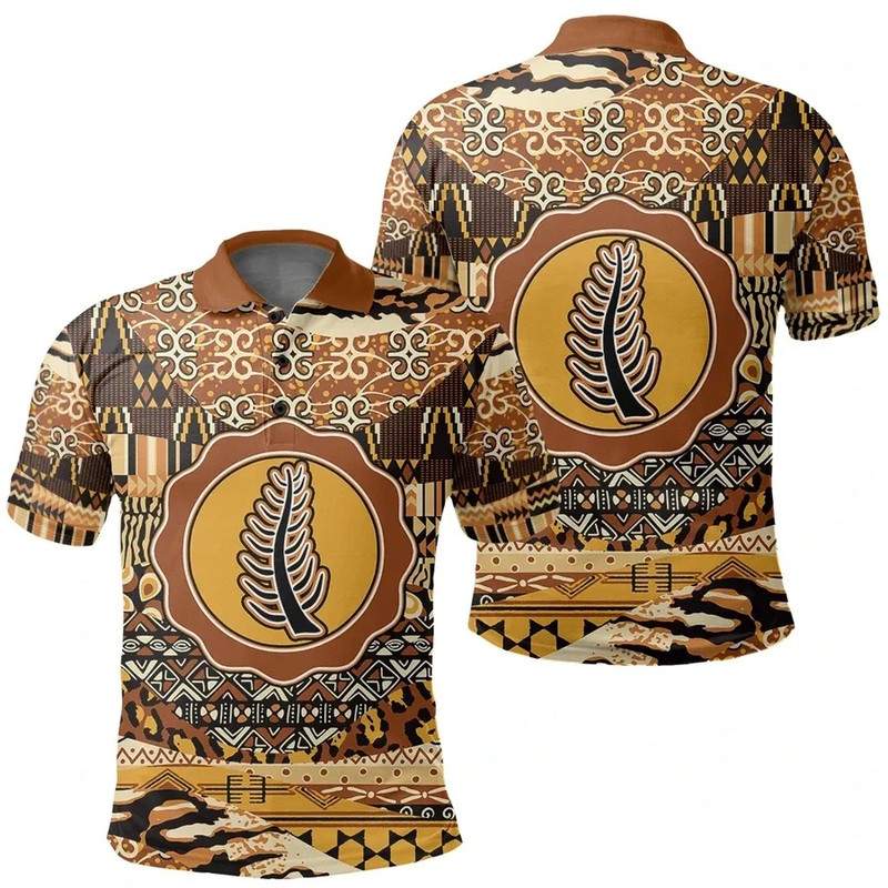 Nyame Nti Polo Shirt Leo Style, African Polo Shirt For Men Women