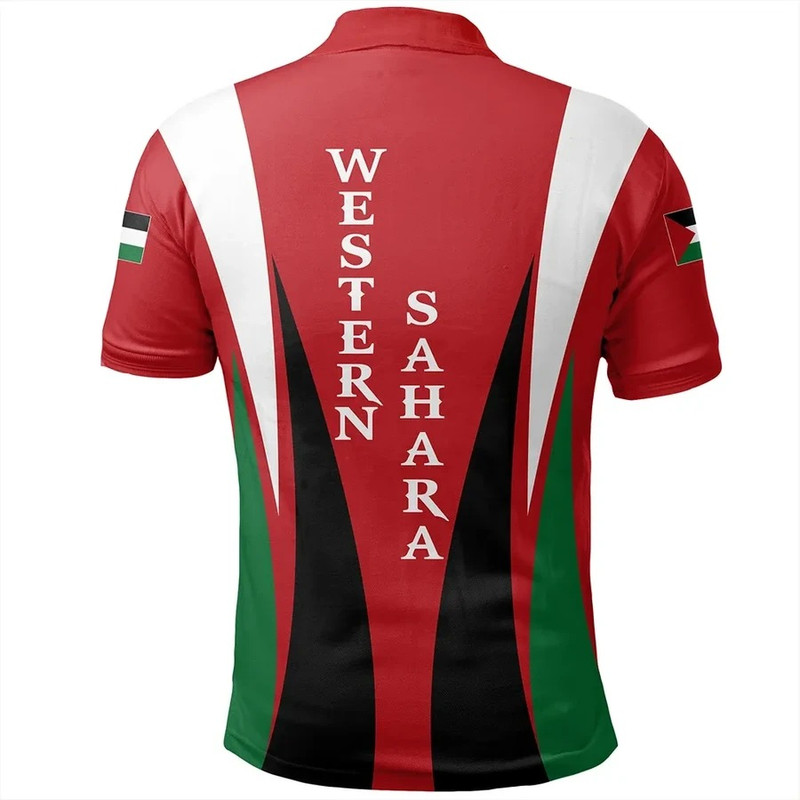 Western Sahara Polo Shirt Apex Style, African Polo Shirt For Men Women